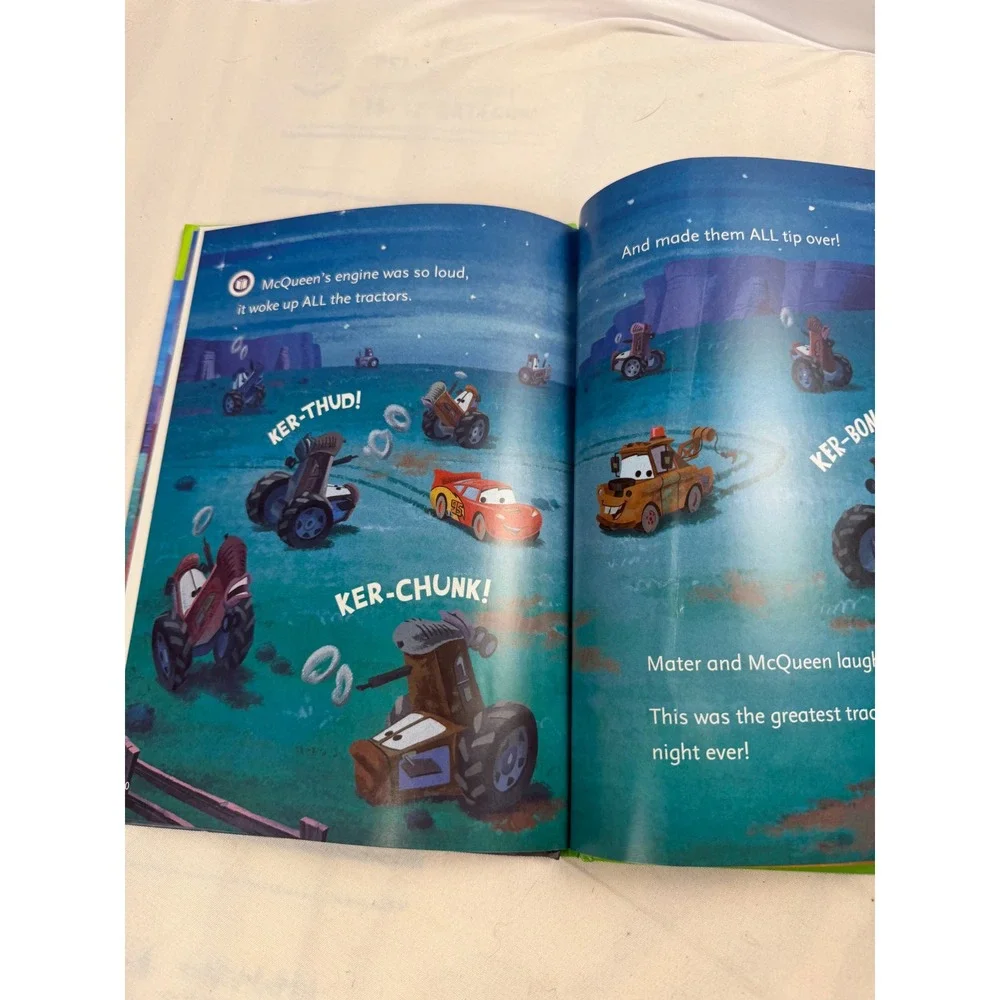 Disney Pixar Cars Tractor Tipping LeapFrog Tag Reading System Book Ages 4-6